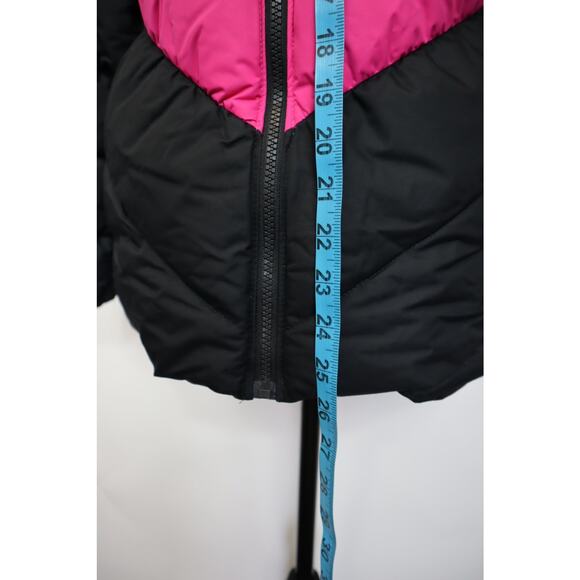 Columbia Girls Black and Pink Waterproof Hooded Puffer Jacket Size Youth L - Picture 5 of 6